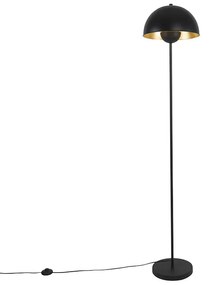 Candeeiro de pé industrial preto com dourado 160 cm - Magnax