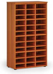 Regał sortujący PRIMO WOOD, 800 x 420 x 1434 mm, 36 przegród, czereśnia