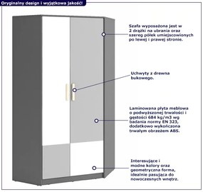 Nowoczesna szafa narożna - PO-01
