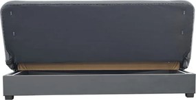 Sofa z Funkcją Spania PIANO Rozkładana Wersalka Dwuosobowa Szara Nowoczesna do Salonu