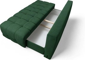 Kanapa Tuko rozkładana z pojemnikiem - zielona dzianina Freya 210-09