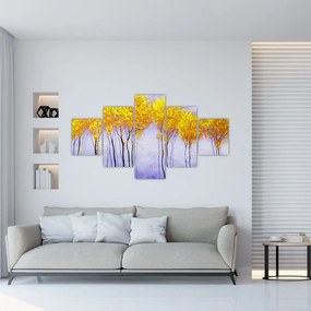 Obraz żółtych drzew (125x70 cm)