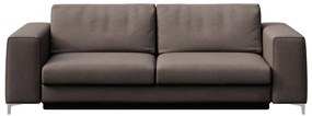Szarobrązowa aksamitna rozkładana sofa 256 cm Rene – Rodier