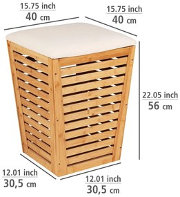 Bambusowy kosz na pranie 55 l – Wenko