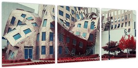 Obraz - budynek architektoniczny (z zegarem) (90x30 cm)