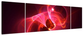 Nowoczesny obraz różowej abstrakcji (170x50 cm)