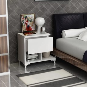 Stolik nocny Cast White