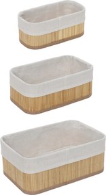 Zestaw bambusowych koszyków do przechowywania VINNO