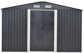 Wiata ogrodowa ze stali galwanizowanej w kolorze szarym MANSO - 12,5 m²