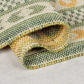 Zielony dywan z mieszanki juty 200x290 cm Mara Jute Border – Flair Rugs