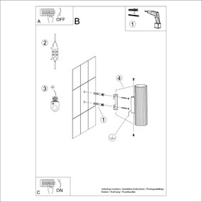 Czarny kinkiet Gleam – Nice Lamps