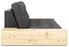 Antracytowa sztruksowa rozkładana sofa 244 cm Base – Karup Design