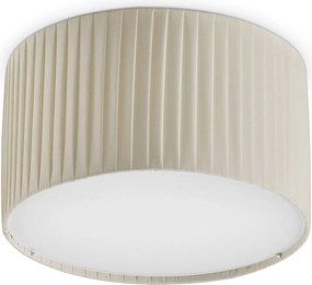 Lampa sufitowa VORADA w stylu nowoczesnym - ?r. ø30 cm - LED COB AC 12W - 1030 lm Y 3K - IP20 - syntetyczny plisowany klosz wst?gowy - stal i be?