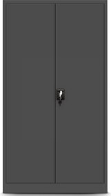Dwudrzwiowa szafa aktowa z sejfem Tomasz 90x45x185 cm antracyt