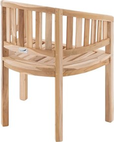 DIVERO Fotel z drewna tekowego