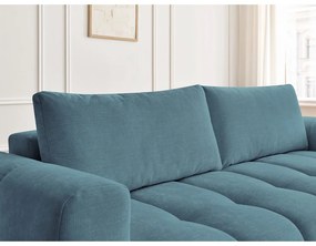 Niebieska rozkładana/ze schowkiem sofa 251 cm Fuji – Bobochic Paris