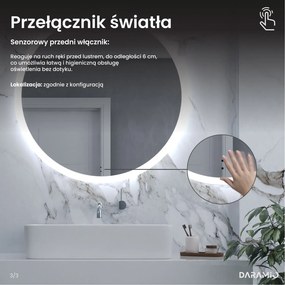 Okrągłe lustro łazienkowe z oświetleniem LED E1