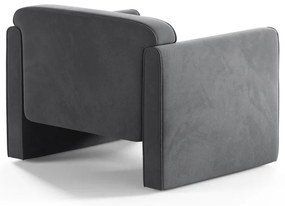 Szary aksamitny fotel Abby – Micadoni