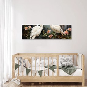 Obraz - Białe żurawie (170x50 cm)