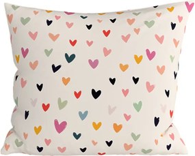 Bawełniana poszewka na poduszkę DOTHEARTS POLY 45x45 cm, kremowy