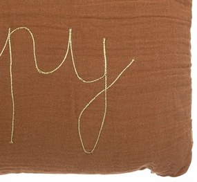 Poduszka dekoracyjna dziecięca HAPPY 50x30cm, brązowa