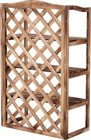 Outsunny stojak na kwiaty drewniany 3 piętra jodła półka na rośliny ławka na kwiaty stabilna i dekoracyjna | Aosom PL