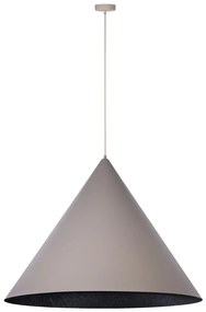 Vesuvio 77 taupeczarny-duża wiszaca lampa, stożek 77cm średnicy