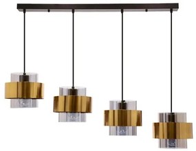 Lampa wisząca z czterema kloszami ze zmienną wysokością - V100 K8-F24
