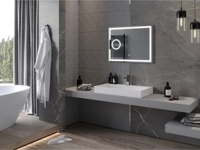 Mexen Onyx lustro łazienkowe podświetlane z lusterkiem kosmetycznym 80 x 60 cm, LED 6000K, antypara - 9813-080-060-611-00