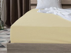 PrzytulneMieszkanie.pl Prześcieradło jersey EXCLUSIVE kremowe 160 x 200 cm