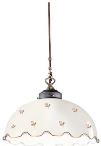 Kolarz 731.32.162 - Żyrandol na lince NONNA 1xE27/75W/230V Ø 36 cm, klosz w kształcie kwiatu, różowe złoto