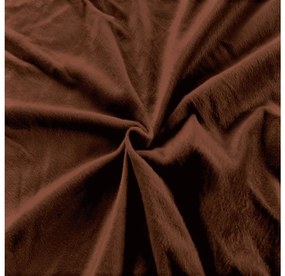 PrzytulneMieszkanie.pl Prześcieradło z mikropluszu BRONE 90x200 cm brązowe