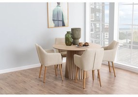 Stół do jadalni z jasnym fornirem dębowym Actona Christo, ø 75 cm