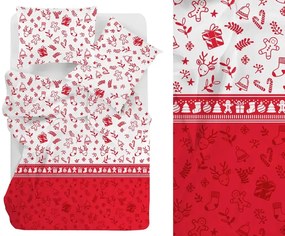 Pościel bawełniana Greno Premium Świąteczna Niespodzianka 220x200 cm wielokolorowa GRENO