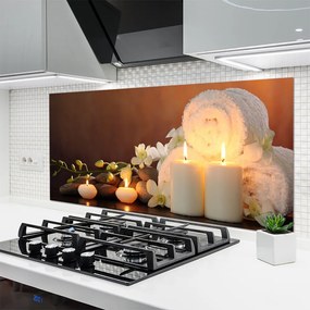 Panel Szklany Wieczór Relaksu: Świece i Spa