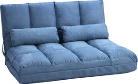 HOMCOM Wygodna Sofa Podłogowa Składana - Regulowane Oparcie, Niebieska, 102x73x60cm - Relaks w Salonie