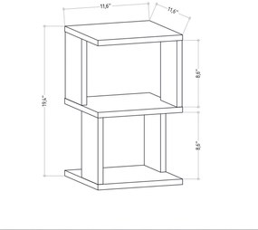 Stolik nocny Carter White Oak