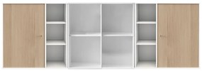 Biała komoda ścienna w dekorze dębu Hammel Mistral Kubus, 206 x 69 cm