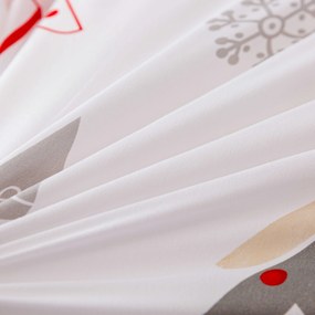 PrzytulneMieszkanie.pl PrzytulneMieszkanie.pl Pościel z mikrofibry JINGLE biała Rozmiar pościeli: 70 x 90 cm | 140 x 220 cm