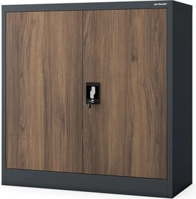 Szafka biurowa Eco Design Beata 90x40x93 cm antracyt/orzech