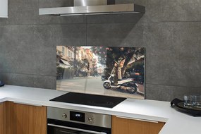 Szklany Panel Motocykle pod Palmami w Lecie