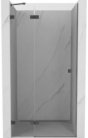 Mexen Lunar drzwi prysznicowe uchylne lewe 115 cm, transparent, gun metal - 834-115-000-95-00-L