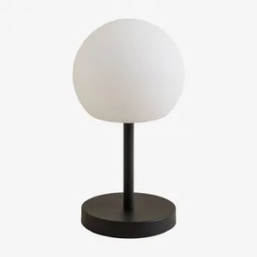 Bezprzewodowa Lampa Stołowa Led Z Żelaza Do Użytku Na Zewnątrz Kiemery Czarna - Sklum