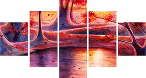 Obraz magicznego lasu (125x70 cm)