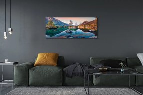 Duży obraz na płótnie Jesienne Alpy nad Lustrem Jeziora