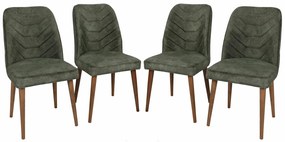 Zestaw krzeseł do jadalni Dallas Dark Green, 4szt., 4 szt.