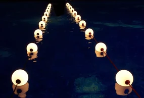 Zewnetrzna Nowoczesne lampki zewnętrzne na sznurze 16M z wbudowanymi LED 28 świateł - Malai Nowoczesny Oswietlenie zewnetrzne