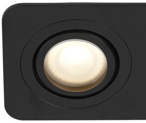 Zewnetrzna Zestaw 6 okrągłych reflektorów wpuszczanych czarnych GU10 50mm obrotowych i przechylanych IP44 2-punktowe - Alberto Nowoczesny Oswietlenie zewnetrzne