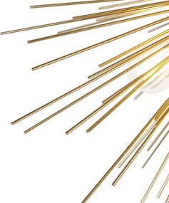 Lampa wisząca w stylu art deco złota 6-światłowa - Broom