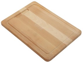 Deska do krojenia z drewna bukowego, prostokątna, z rowkami, Kesper